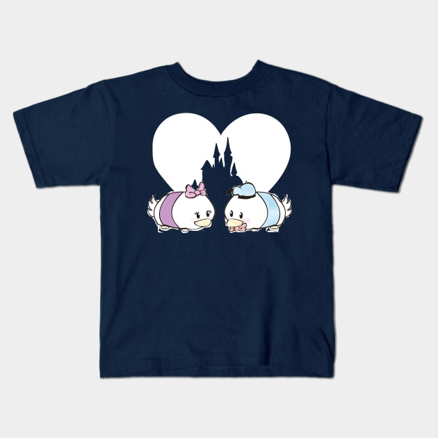 Tsum Tsum Love - Donald & Daisy Kids T-Shirt by PinklyBee